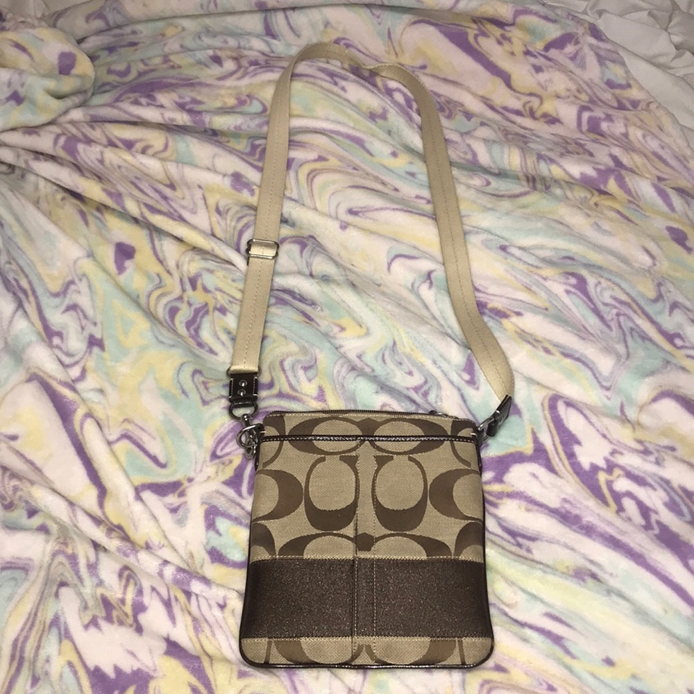 Coach brown crossbody purse!